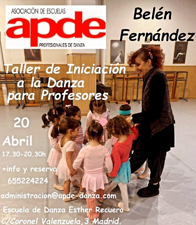 Taller pedagógico APDE de iniciación a la danza para profesores
