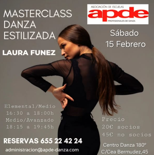 SÁBADO 15 DE FEBRERO. APDE presenta 2 Masterclass para poder disfrutar de la Danza estilizada y Danza Clásica.